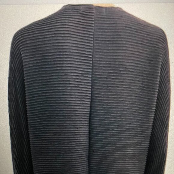 Chalet Brown Cardigan Jacket Crinkle Knit Open Front Wave Medium - Picture 3 of 4